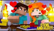 Minecraft LIFE OF ALEX & STEVE - FALLING IN LOVE!!!