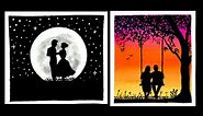 4 Easy Romantic Couple Painting Ideas for Beginners | Poster Colour Paintings | Easy Painting Ideas