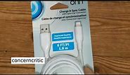 ONN Lightning Connector Charge and Sync Cable