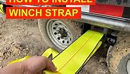 HOW TO INSTALL WINCH STRAP TO FLATBED TRAILER TIE DOWN RATCHET WINCH