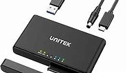 Unitek M.2 and SATA to USB Duplicator with 2.5" /3.5" SATA Hard Drive Adapter Converter, USB C 3.1 Gen2 10 Gbps Docking Station Support Offline Clone for M-Key NVME SSD, and SATA External Enclosure