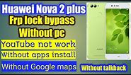 huawei nova 2 plus frp lock bypass | BAC-l21 frp bypass