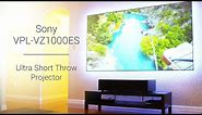 Sony HDR Ultra Short Throw Projector VPL-VZ1000ES and Zero Edge Short Throw Projection Screen