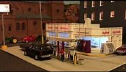 Ho scale lighted gas station