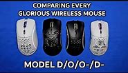 Glorious Wireless Mice Physical Comparison! All the Models!