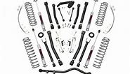 Rough Country Jeep Wrangler 4-Inch X-Series Lift Kit with Premium N3 Shocks 67430 (07-18 Jeep Wrangler JK 4-Door) - Free Shipping