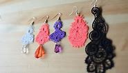 DIY How to make simple but beautiful Lace Earrings