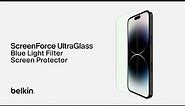 Belkin ScreenForce UltraGlass Blue Light Filter Screen Protector for iPhone