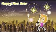 Cartoon happy new year 2024 | Cheeky Sofie's Happy New Year | Fireworks
