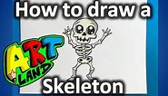 How to draw a cartoon Skeleton