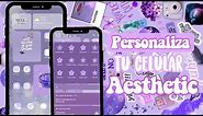 Personaliza tu android AESTHETIC 💜 PERSONALIZA Y ORGANIZA TU CELULAR 🦄 2021💜