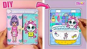 New paper Unicorn dollhouse | Bedroom, Bathroom, Playroom | Printable Paper Crafts