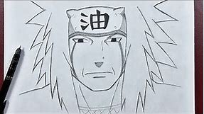 Anime sketch | how to draw Jiraiya step-by-step | Naruto art