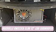 Rockville Rws12ca Slim 12" Amplified Powered Car Subwoofer Review & Test | Top Subwoofer for Car