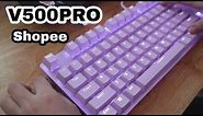 Shopee Purple Mechanical Keyboard RAPOO V500 PRO Backlit Mechanical Gaming Keyboard