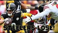 Pittsburgh Steelers Lose 30-7 Vs San Francisco 49ers