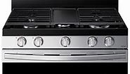 Samsung 6 Cu. Ft. Stainless Steel Smart Freestanding Gas Range With 18K BTU Dual Ring Power Burner And Self Clean - NX60A6311SS/AA