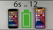 iPhone 12 vs iPhone 6s Battery Life DRAIN Test