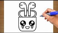 How To Draw A Cute Apple AirPods │ Drawing Hub #PracticeDrawings