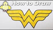 Drawing: How To Draw The Wonder Woman Logo Step by Step - Easy