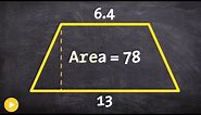 How to determine the height of a trapezoid when given the area and bases