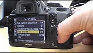 Nikon D3100 Menu functions Beginner guide Part 2