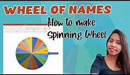 How to Create SPINNING WHEEL or Wheel of Names for games or Online Class| TUTORIAL