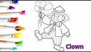 How to Draw Clown. Drawing, Coloring , Painting for Toddlers || Kids Magic pencils