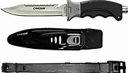 Cressi Borg, Long Blade Knife for Diving and Spearfishing Knife | Pointed & Blunt Tip