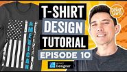How to Design a TShirt #10 | Grunge American Flag Distressed Texture Tutorial in Affinity Designer