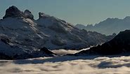 Mountains, Alps, Fog. Free Stock Video