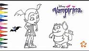 Vampirina (Disney) - How to color Vampirina and Gregoria - Coloring Pages With Color & Kids TV