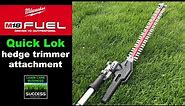 Milwaukee M18 Fuel Quick Lok articulating hedge trimmer attachment unboxing and first use