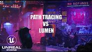 Unreal Engine 5.1 Path tracing vs Lumen