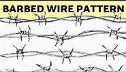 How to Draw a Barbed Wire Pattern
