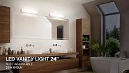 ASD 36 Inch LED Bathroom Vanity Light - Modern Dimmable 30W 2700K-5000K Adjustable Wall Mount Bar Light Fixtures, Ultra Bright Black Bathroom Lights Over Mirror - ETL, 4 Pack