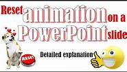 Reset animation on a PowerPoint slide using VBA