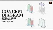 Concept Diagram in Architecture [Illustrator tutorial for Architects]