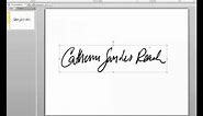 How to... Create a Transparent Signature Stamp for Adobe Acrobat X
