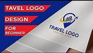How to Make Travel logo Design Tutorial for Beginner||Graphic Design Tutorial||Rasheed RGD