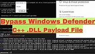 Bypass Windows Defender with C++ .DLL Payload File - Meterpreter Reverse Shell