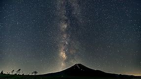 Mt.Fuji and the Milky Way in summer