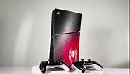 Intustru Vinyl Skin for PS5 Slim Digital Edition, Console and Controller Protective Skins for PS5 Slim Digital Edition, Decal Sticker for PS5 Slim Skin Console and Controllers - Black and Red