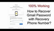 How to Recover Gmail Password with Recovery Phone Number- 2020 | Reset Google Account Password
