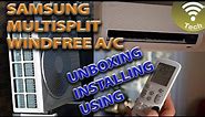 Samsung Multisplit Windfree A/C system | Unboxing | Installing | Using