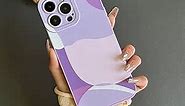 Designed for iPhone 15 Pro Max Phone Case, Lovely Painted Art Hearts for Women Men, Full Camera Lens Protective Shockproof Compatible with iPhone Case (Purple,iPhone 15 Pro Max)