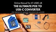 Online Manual for the AT USBC JB, the Ultimate PoE to USB-C Converter for iPad, Surface Go, and more