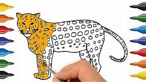 Disney the Cheetah Coloring Book For Children | Learn Colors | How to draw | Kids Coloring Pages