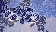 Tayse Rugs Oasis Floral Blue 8 ft. x 10 ft. Indoor/Outdoor Area Rug OAS1506 8x10