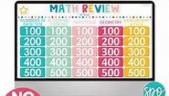 4th Grade Math Review Jeopardy Game - NO PREP Fourth Grade Math Test Prep